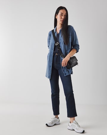 Denim Blue Jersey Shacket