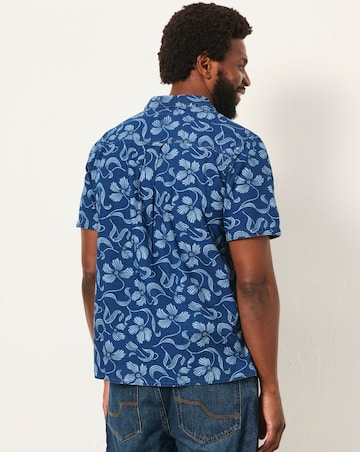 FatFace Hibiscus Print Shirt (Regular & Tall) - Indigo