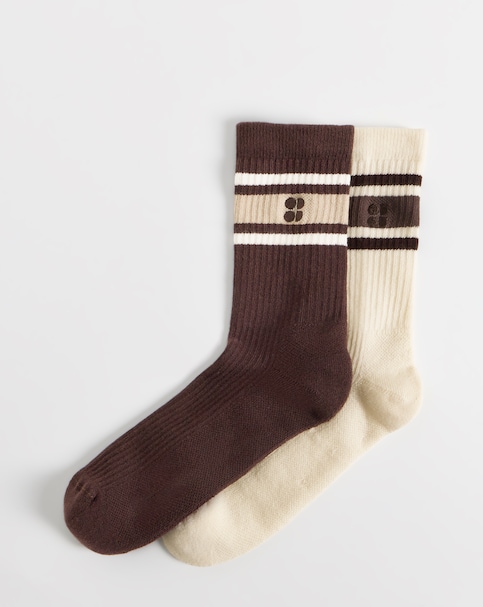 Sweaty Betty Ribbed Crew Sock 2 Pack