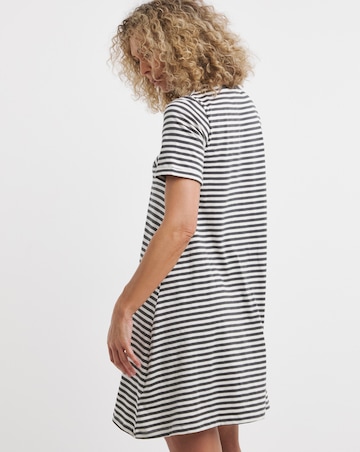 Cotton Slub A-Line Swing Dress
