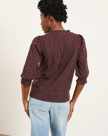 FatFace Claire Broderie Top