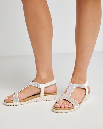 Peace Diamante Comfort Sandal - Wide Fit (E)