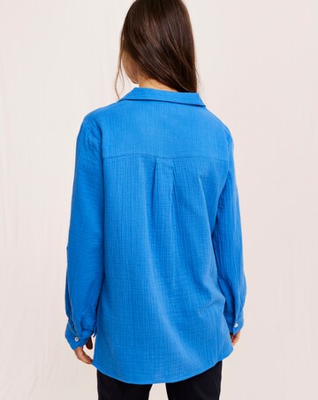 Julipa Longline Cotton Double Cloth Shirt