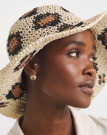 Leopard Print Fedora Hat