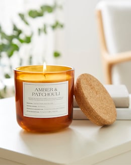 Apothecary Amber &amp; Patchouli Medium Glass Candle