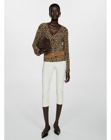 Mango Leopard Print Blouse