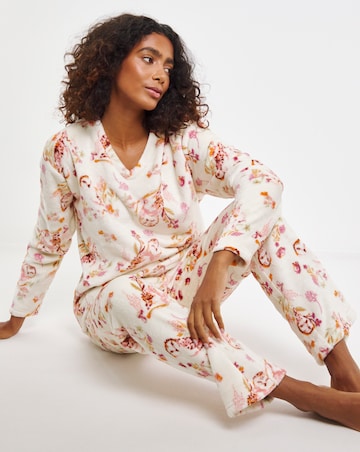 V Neck Fleece Pyjama Set