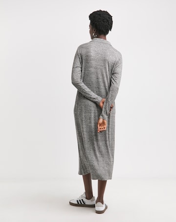 Marl Rib Midi Dress