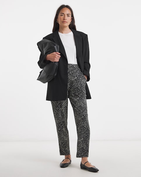 Printed Jersey Tapered Trouser