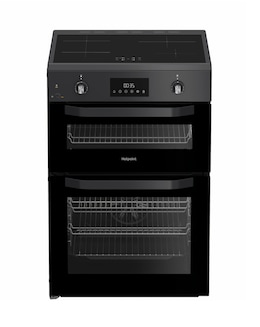 Hotpoint HDE6IDC2SA 60cm Electric Double Cooker with Induction Hob - Anthracite