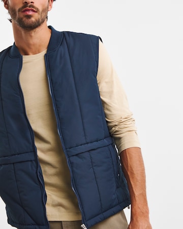 Navy Padded Gilet