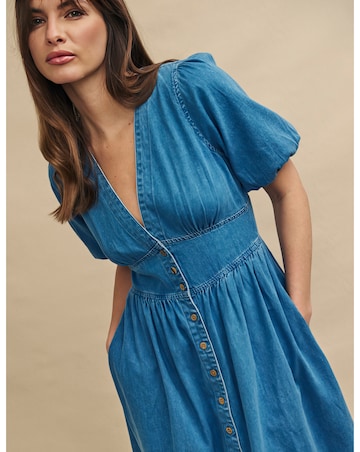 Nobody's Child Denim Starlight Midi Dress