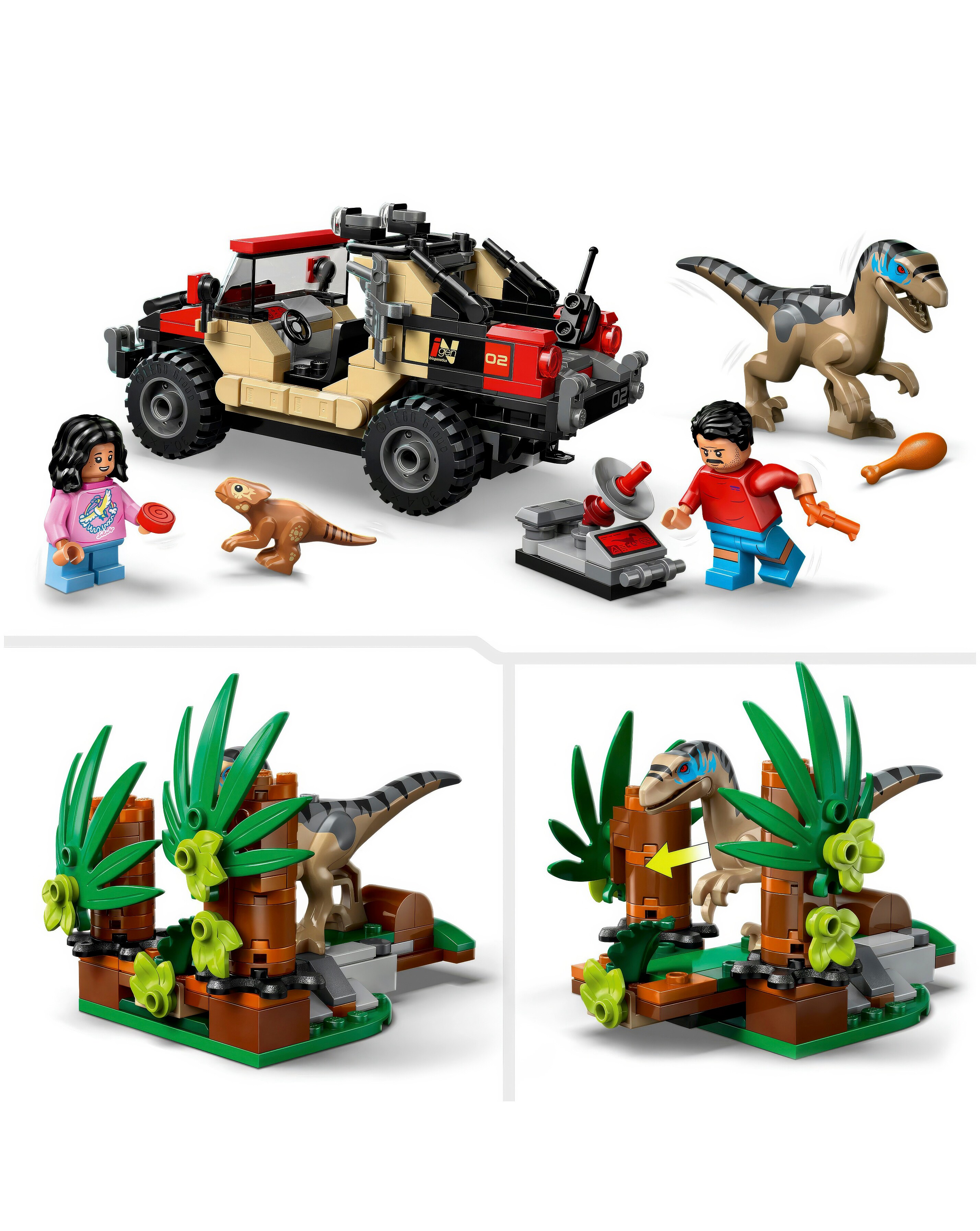 LEGO Jurassic World Raptor Off-Road Escape Velociraptor Toy