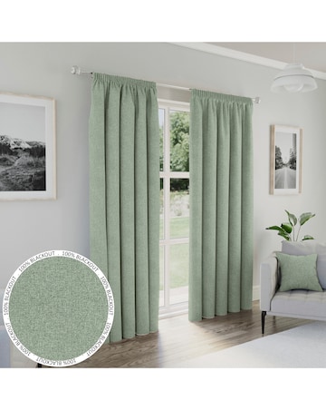 Dallas Blackout Thermal Pencil Pleat Curtains
