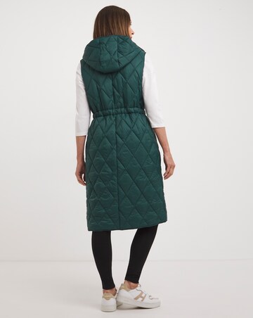 Teal Adjustable Waist Quilted Gilet