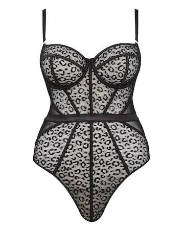 Figleaves Pimlico Underwired Balcony Body - Black Leopard