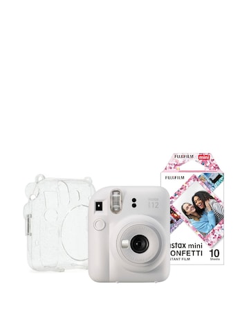 Fujifilm Wedding Bundle - Instax Mini 12, 10 Shot Confetti Film & Glitter Case