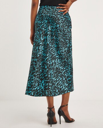Printed Stretch Satin Slip Skirt