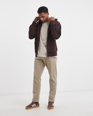 adidas 3 Stripes Fleece Full Zip Hoodie