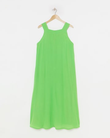 Simply Be Green Crinkle Trazepe Maxi Dress