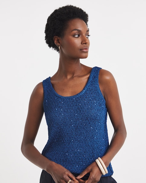 Sequin Knitted Tank Top