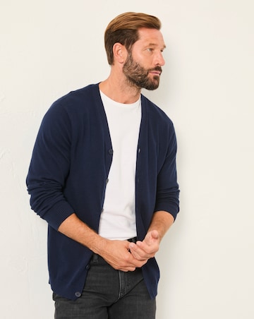 FatFace Rye Knitted Cardigan (Regular & Tall) - Navy