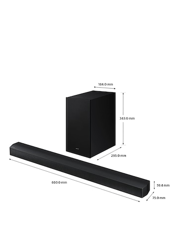 Samsung HW-B650D/XU 3.1ch 370W Soundbar with Wireless Subwoofer