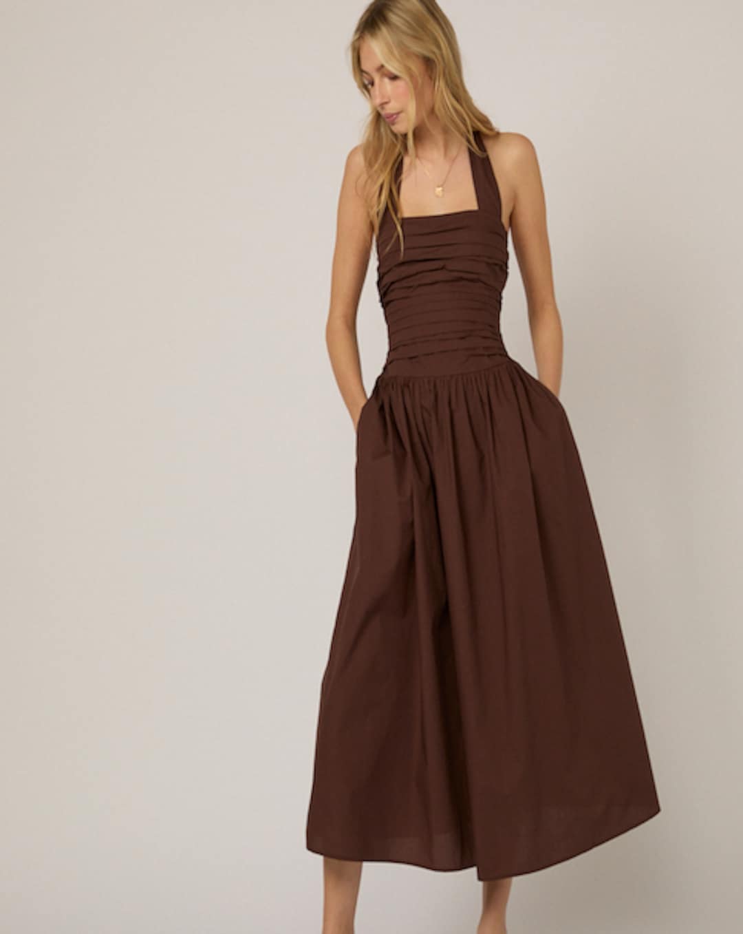 organic cotton wedding guest dress Brown Fabric | Dresses Fitted Neon Prom Dress US SIZE:US18 Boho dress POS Wholesale This dress