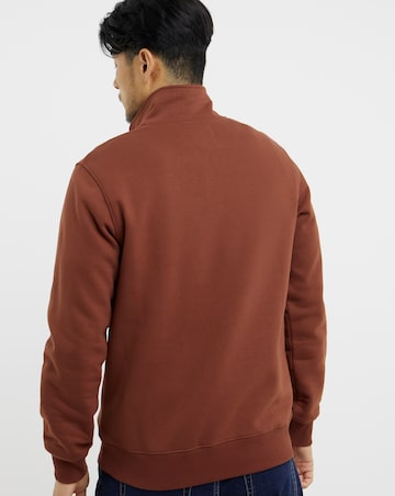 1/4 Zip Funnel Neck Sweatshirt