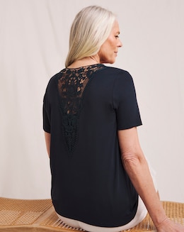 Julipa Lace Back Jersey Top