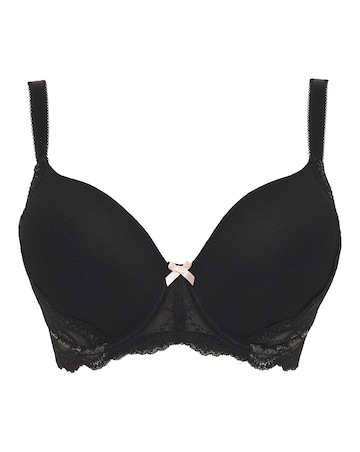 Figleaves Juliette Lace T Shirt Bra A-G - Black