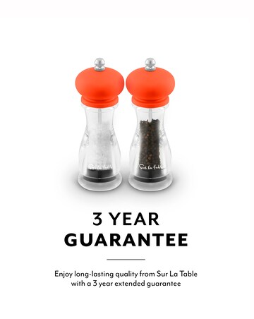 Sur La Table 2 Piece Salt & Pepper Mill Set Orange