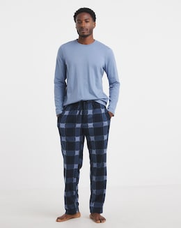 Jersey Top Check Bottom Pyjamas