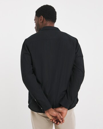 Long Sleeve Linen Blend Shirt