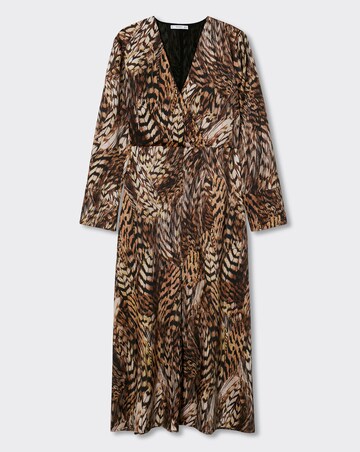 Mango Pluma Animal Print Fluid Dress