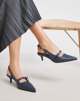 Harriet Pointed Toe Slingback Shoes - Extra Wide Fit (EEE)