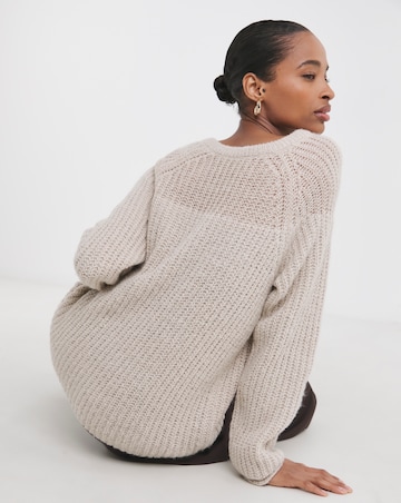 Semi Sheer Slash Neck Jumper