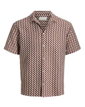 Jack & Jones Montauk Crochet Shirt - Red