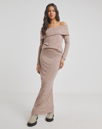 Simply Be Pink Soft Touch Bardot Top