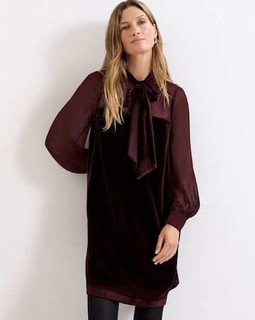 Phase Eight Vinnie Velvet Pussy Bow Dress