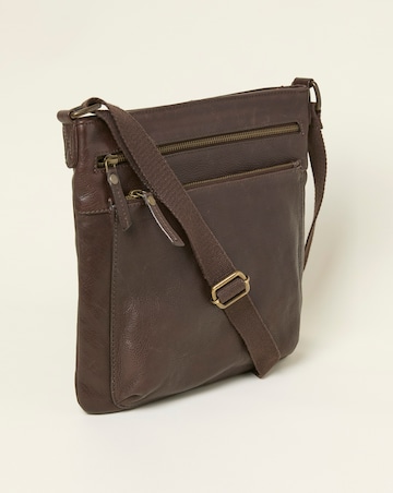Fatface Allie Leather Messenger Crossbody Bag