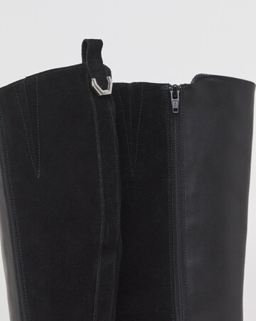 Fiona Leather and Suede Mix Riding Boots - Wide Fit (E) & Curvy Calf