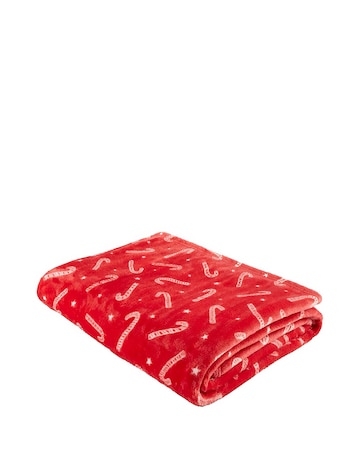 Catherine Lansfield Candy Cane Throw