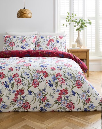 Julipa Ruth Floral Cotton Blend Reversible Duvet Set