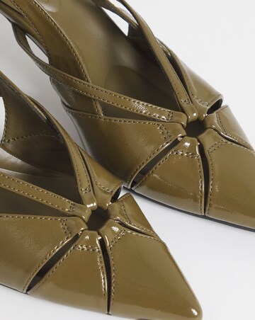 Carrie Slingback Pointed Heel Shoes - Wide Fit (E)