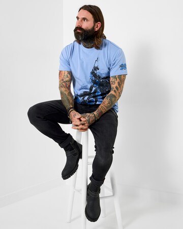 Joe Browns Side Sketch Bike Tee - Blue