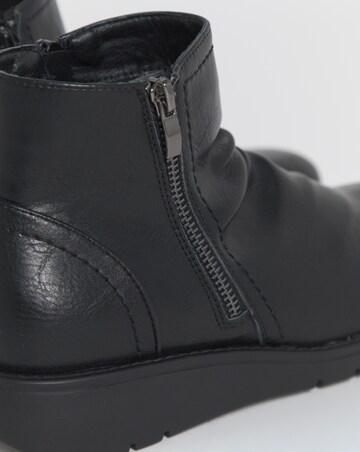 Anastasia Low Block Heel Ankle Boots - Wide Fit (E)