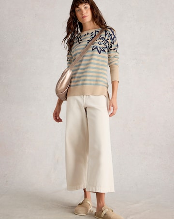 White Stuff Olive Print Jumper