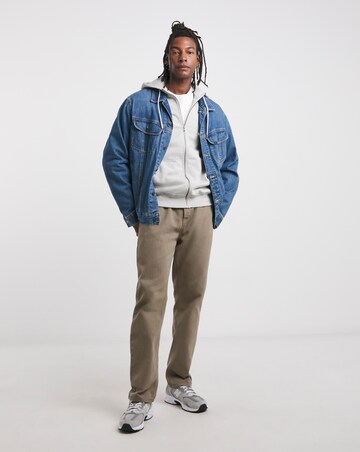 Full Zip Hoodie Long Length- Grey Marl