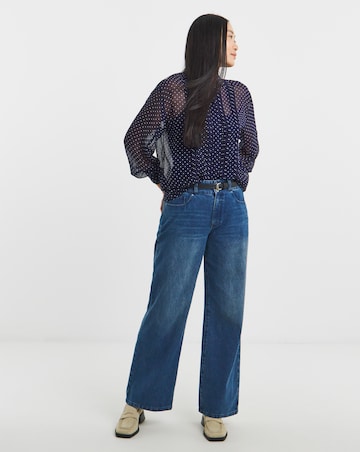 Printed Georgette Pintuck Shirt